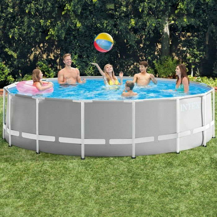 Intex Piscina Prism Frame Redonda 457x122 cm con Bomba Filtro, Escalera y Liner de PVC 5 Intex Piscina Prism Frame Redonda 457x122 cm con Bomba Filtro, Escalera y Liner de PVC 5