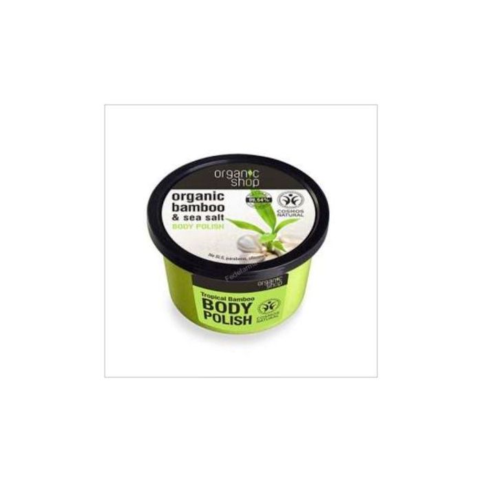 ORGANIC SHOP Exfoliante Corporal Energizante de Bambú 250ml - Tonificante y Refrescante