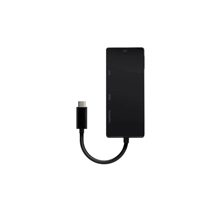 AISENS - CONVERSOR USB-C A DP/DVI/HDMI/VGA, USB-C/M-DP/H-DVI/H-HDMI/H-VGA/H, NEGRO, 15CM 1