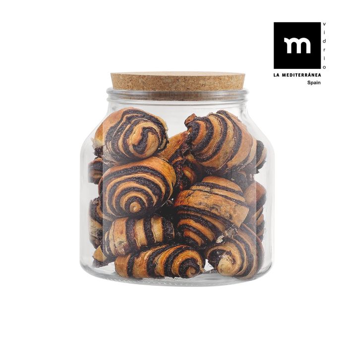 Tarro de vidrio con tapón de corcho 2000 ml - La Mediterranea (6 Unidades) 6 Tarro de vidrio con tapón de corcho 2000 ml - La Mediterranea (6 Unidades) 6
