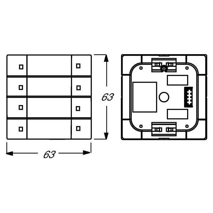 BUSCH JAEGER BJ 6127/01-84 Tastsensor 4f m.Bus- Ankoppler UP-Sensoren f.KNX studioweiß 1
