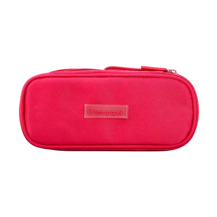 Liderpapel Estuche Portatodo Color Pop con Compartimento Extensible, 2 Cremalleras, Rosa Fucsia, 230x60 mm 1