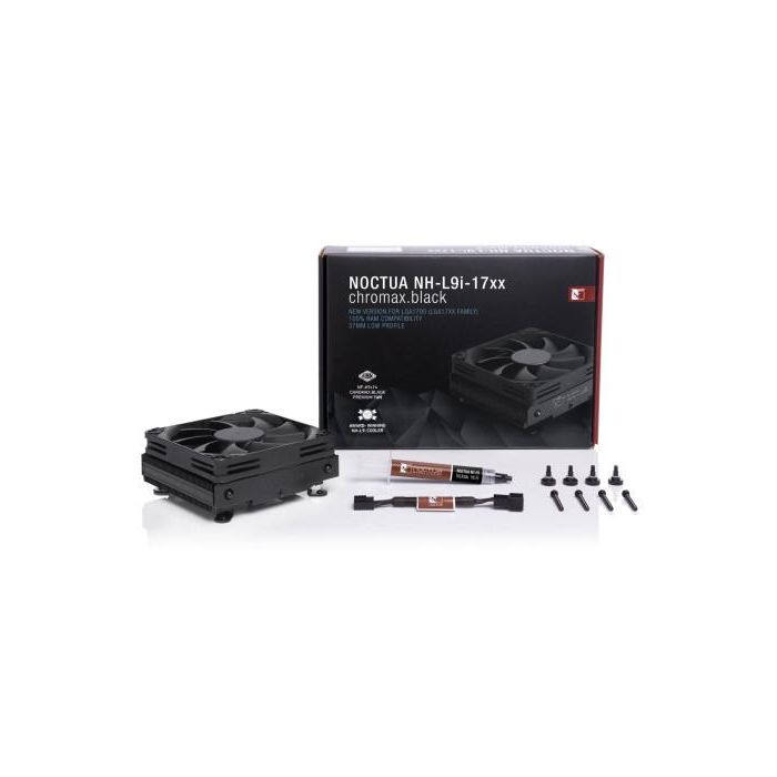 Noctua NH-L9I-17XX CH.BK Ventilador CPU Bajo Perfil, 95x95x37mm, 600-2500 RPM, 23.6 dB, 57.5 m³/h, LGA1700, Negro 3 Noctua NH-L9I-17XX CH.BK Ventilador CPU Bajo Perfil, 95x95x37mm, 600-2500 RPM, 23.6 dB, 57.5 m³/h, LGA1700, Negro 3