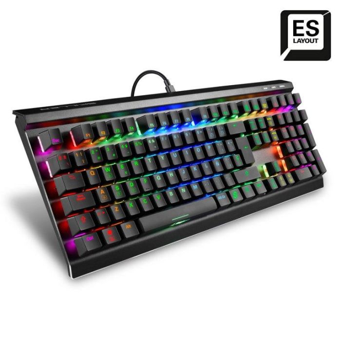 SHARKOON SKILLER SGK60 Teclado Mecánico Gaming USB QWERTY Español Negro con Switches Rojos PBT 1 SHARKOON SKILLER SGK60 Teclado Mecánico Gaming USB QWERTY Español Negro con Switches Rojos PBT 1