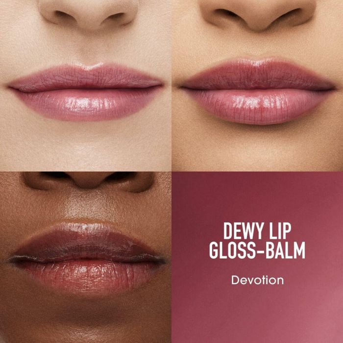Bare Minerals #Devotion DEWY LIP GLOSS BALM Bálsamo Labial Brillo Hidratante 24h y Nutritivo Vegano para Labios Suaves Color Granate 2,3g 1