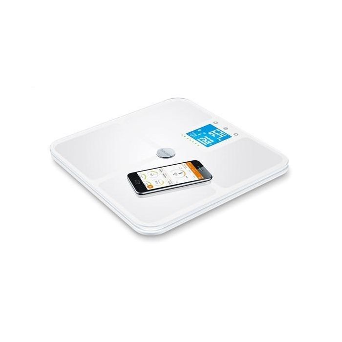 Beurer BF-950 Báscula Digital Diagnóstica Blanca de Vidrio con IMC y Función Bluetooth 2