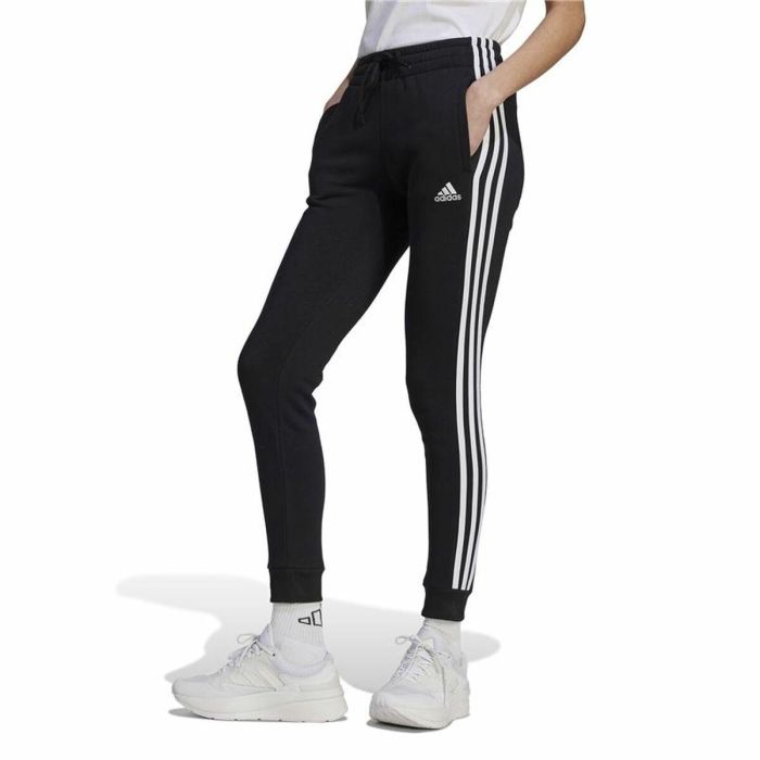 Pantalón Largo Deportivo Adidas 3S Fl C Pt Negro Mujer 4