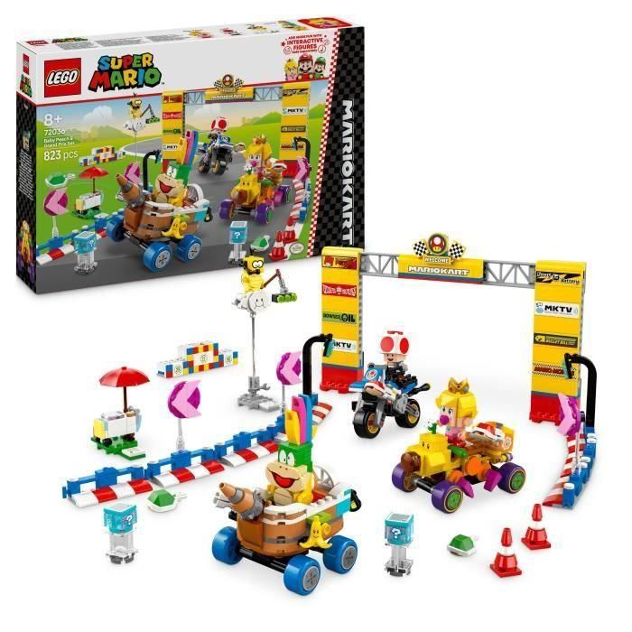 LEGO Super Mario 72036 Mario Kart Set Baby Peach y Gran Premio Moto de juguete LEGO Super Mario 72036 Mario Kart Set Baby Peach y Gran Premio Moto de juguete