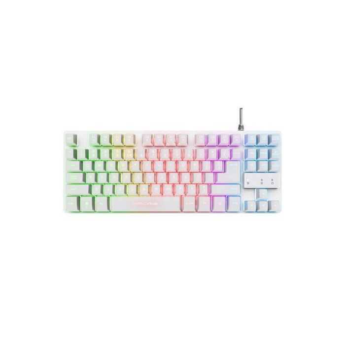 Trust Gaming 24739 Teclado Gaming GXT 833W Thado TKL Blanco Metálico Retroiluminado LED USB Anti-Ghosting Sostenible 1 Trust Gaming 24739 Teclado Gaming GXT 833W Thado TKL Blanco Metálico Retroiluminado LED USB Anti-Ghosting Sostenible 1