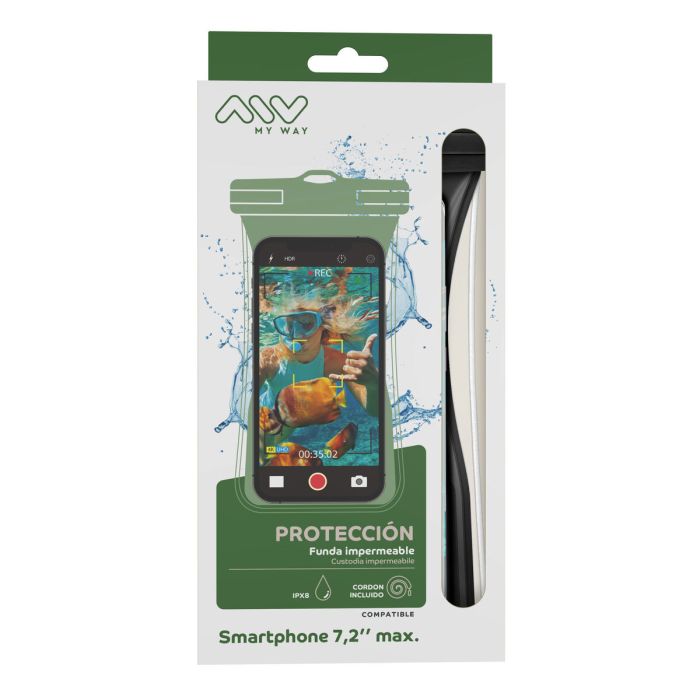 myway funda acuática universal Floating IPx8 hasta 7,2" negra 5 myway funda acuática universal Floating IPx8 hasta 7,2" negra 5