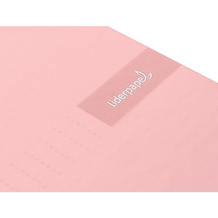 Cuaderno Espiral Liderpapel A4 Crafty Tapa Forrada 80H 90 gr Cuadro 4 mm Con Margen Color Rosa 7