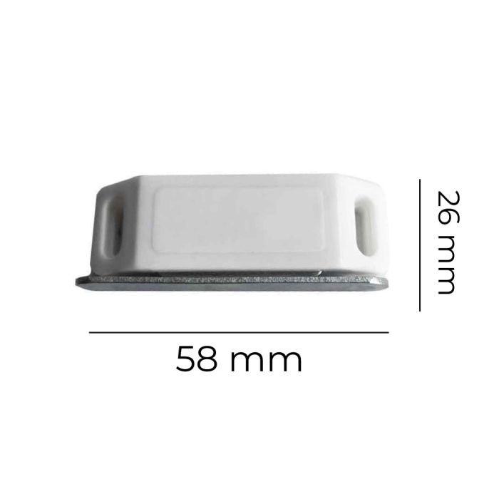 Iman para puerta blanco (2 unid.) 58x15mm 1