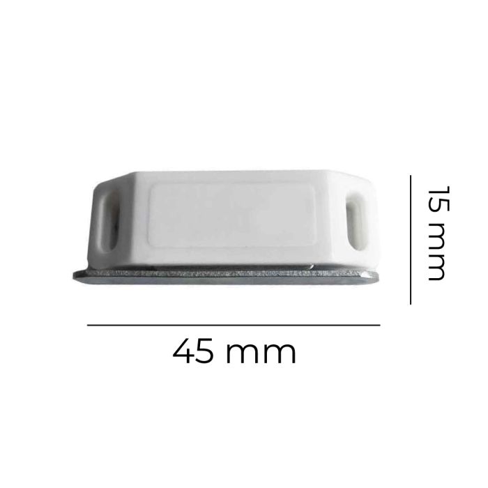 Iman para puerta blanco (2 unid.) 45x15mm 1