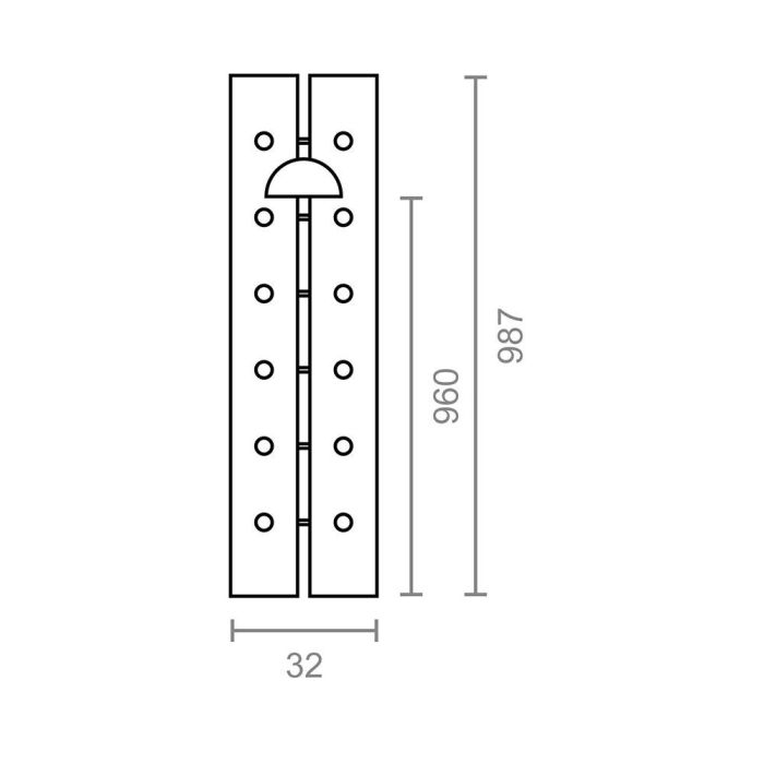 Bisagra Micel BS21 M33203 Piano 32 x 960 mm Acero 2