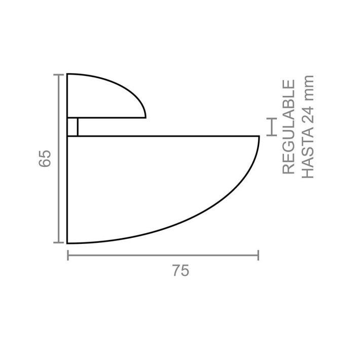 Soportes para estantes Micel SP04 Plateado Zamak 75 x 65 mm (2 Unidades) 1