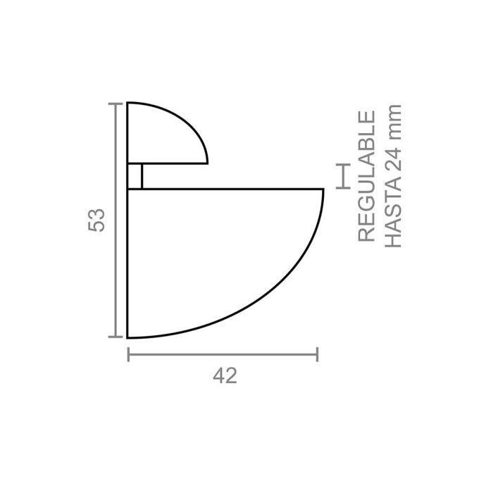 Soportes para estantes Micel SP08 Blanco Zamak 42 x 53 mm (2 Unidades) 1