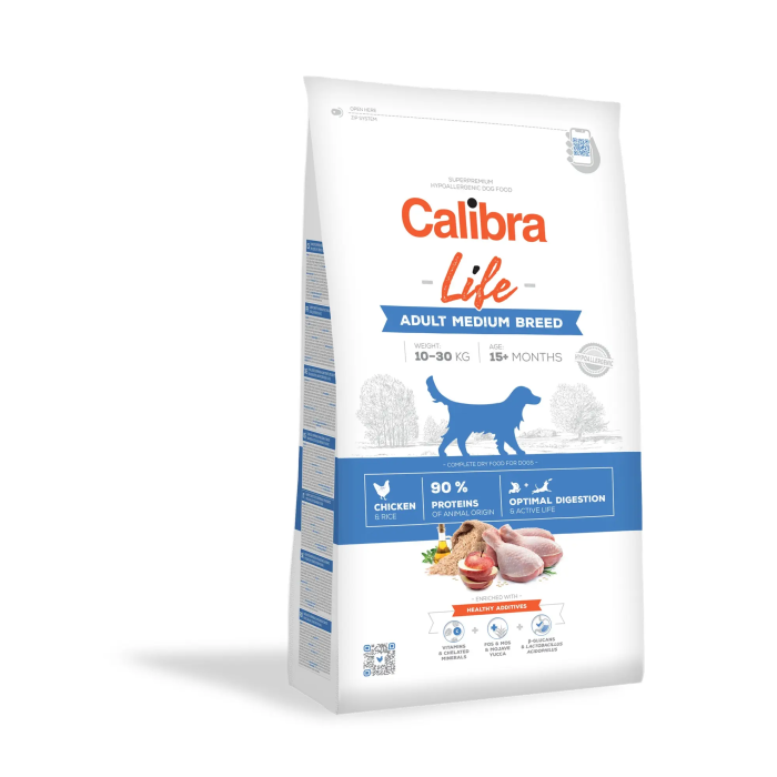 Calibra Dog Life Adult Medium Breed Frango 12 kg