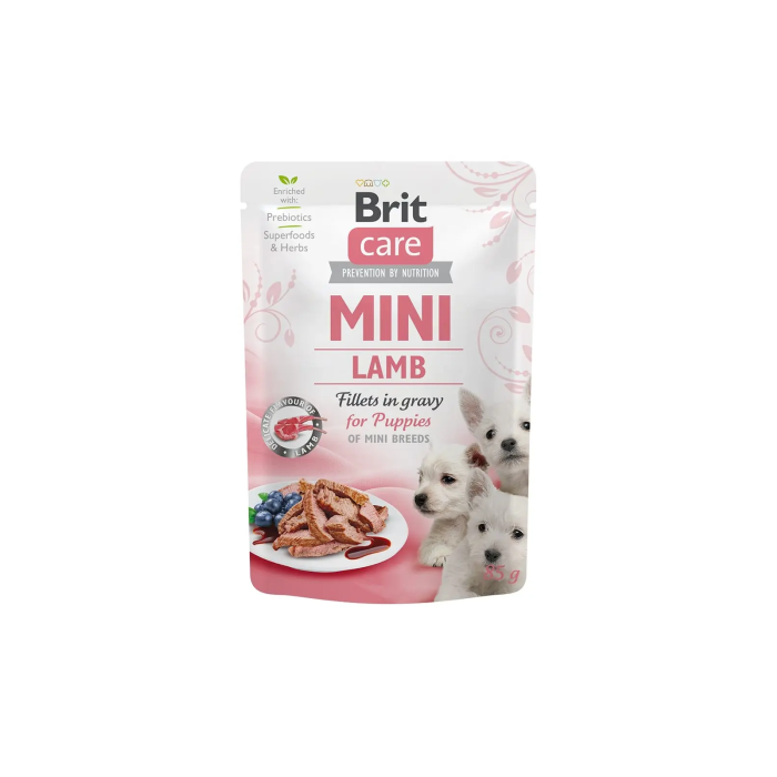 Brit Care Mini Puppy Filetes Cordero En Salsa 24x85 gr