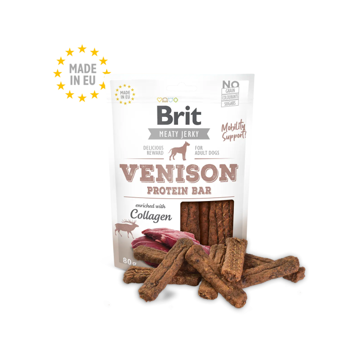 Brit Jerky Snack Protein Bar Venado 80 gr