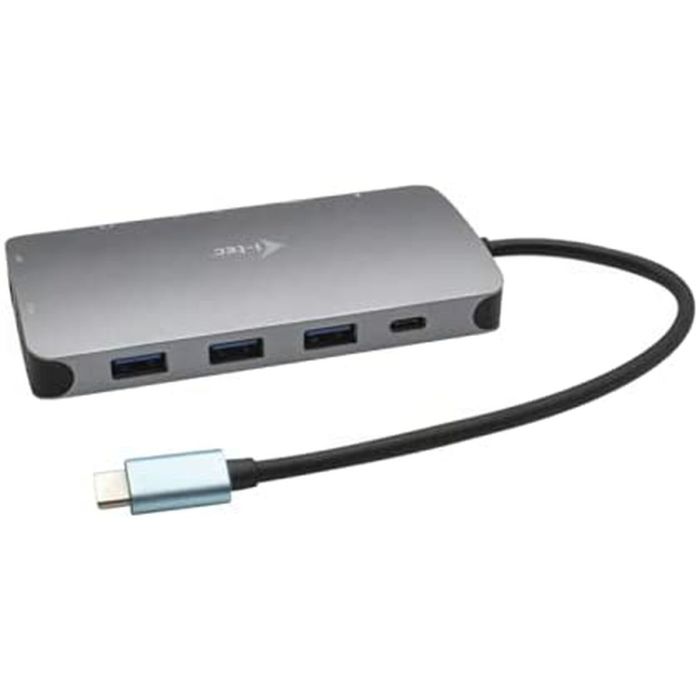 Hub USB i-Tec C31NANOVGA112W Plateado Negro 1