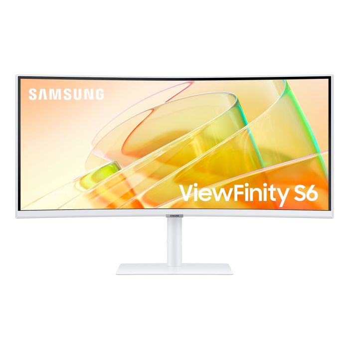 Monitor Profesional Ultraparonámico Curvo Samsung ViewFinity S6 S34C650TAU 34"/ UWQHD/ Multimedia/ Regulable en altura/ Blanco