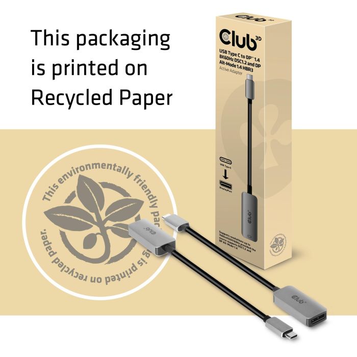 Club3D CAC-1588 Adaptador USB 3.2 Tipo C a DisplayPort 1.4 8K60Hz HDR Activo St/Bu 5 Club3D CAC-1588 Adaptador USB 3.2 Tipo C a DisplayPort 1.4 8K60Hz HDR Activo St/Bu 5