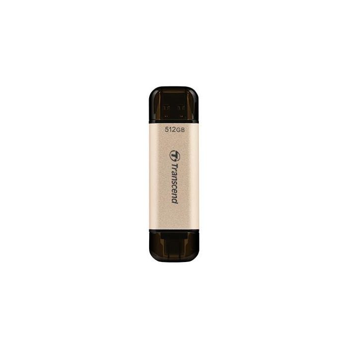 Transcend JetFlash 930C USB 3.2 Gen 1 Tipo-A/Tipo-C 512GB Pendrive 420MB/s Lectura 400MB/s Escritura Color Oro