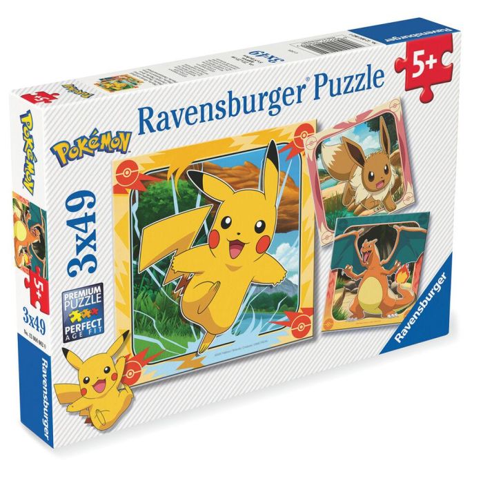 Puzzle Pokemon 3x49pzs 1
