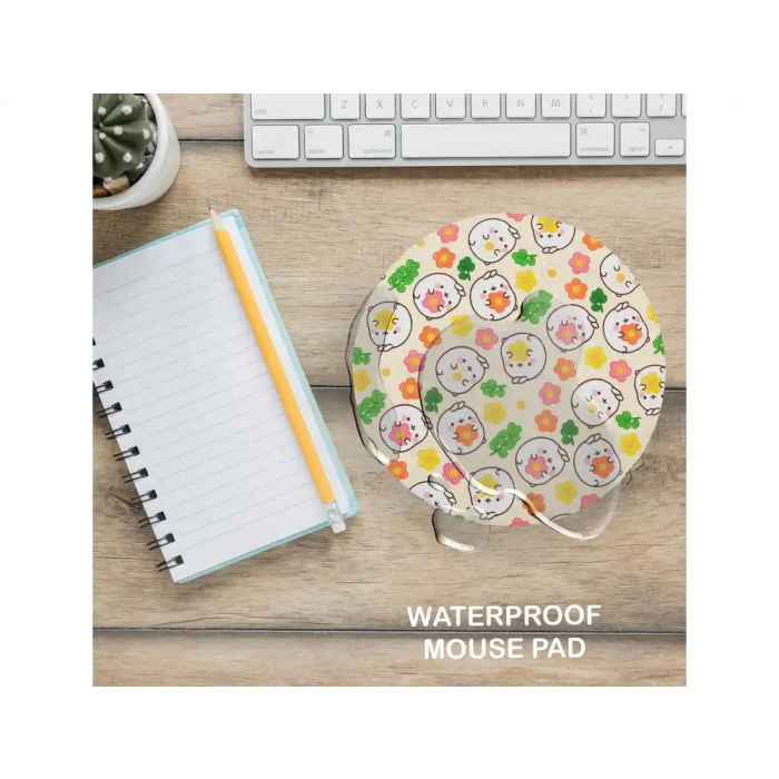 Wondee Alfombrilla de Ratón Molang Redonda Plant Lover Antideslizante Control Preciso 200mm 2