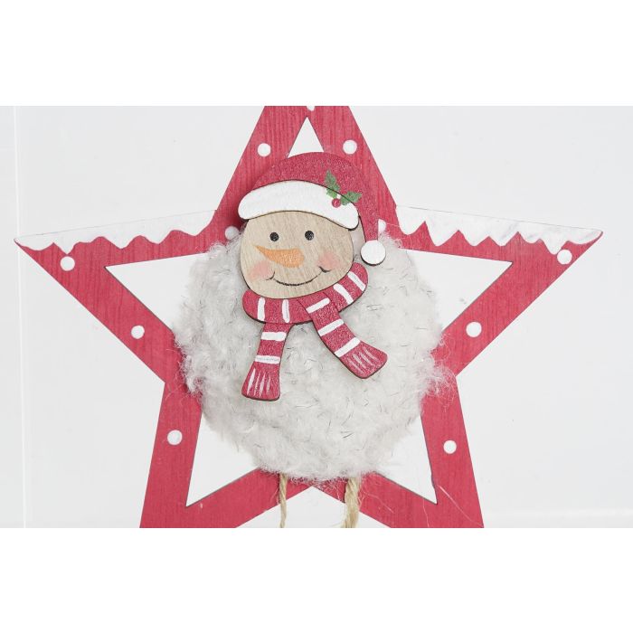 DKD Home Decor Decoración Colgante Navidad Estrella Tradicional MDF y Cuerda Colores Surtidos Rojo, Blanco, Natural Pack 12 Unidades 2 DKD Home Decor Decoración Colgante Navidad Estrella Tradicional MDF y Cuerda Colores Surtidos Rojo, Blanco, Natural Pack 12 Unidades 2