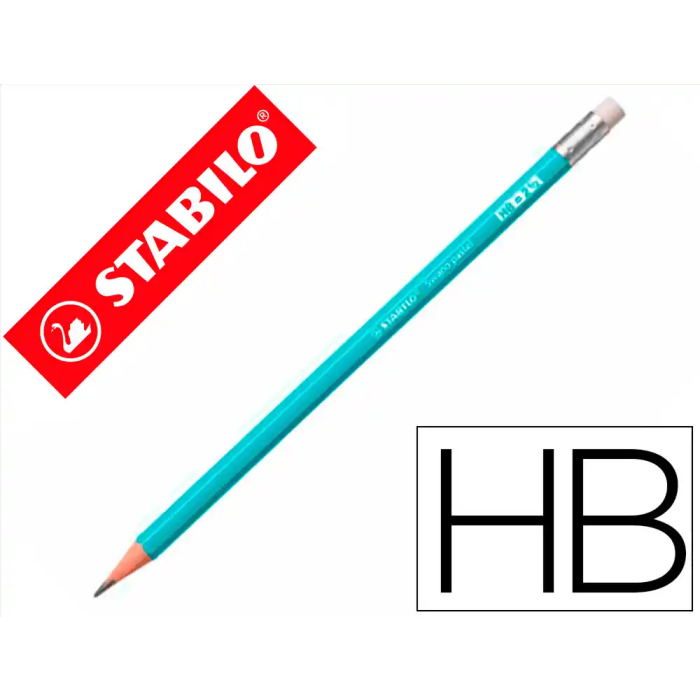 Stabilo Lápiz de grafito Swano HB Azul Pastel con goma, mina 2,2 mm 0 Stabilo Lápiz de grafito Swano HB Azul Pastel con goma, mina 2,2 mm 0