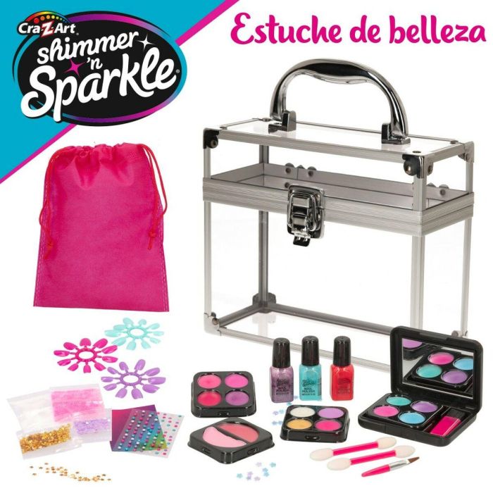 Set de Maquillaje Infantil Cra-Z-Art Shimmer 'n Sparkle Glam & Go 19 x 16 x 8 cm 4 Unidades 6 Set de Maquillaje Infantil Cra-Z-Art Shimmer 'n Sparkle Glam & Go 19 x 16 x 8 cm 4 Unidades 6