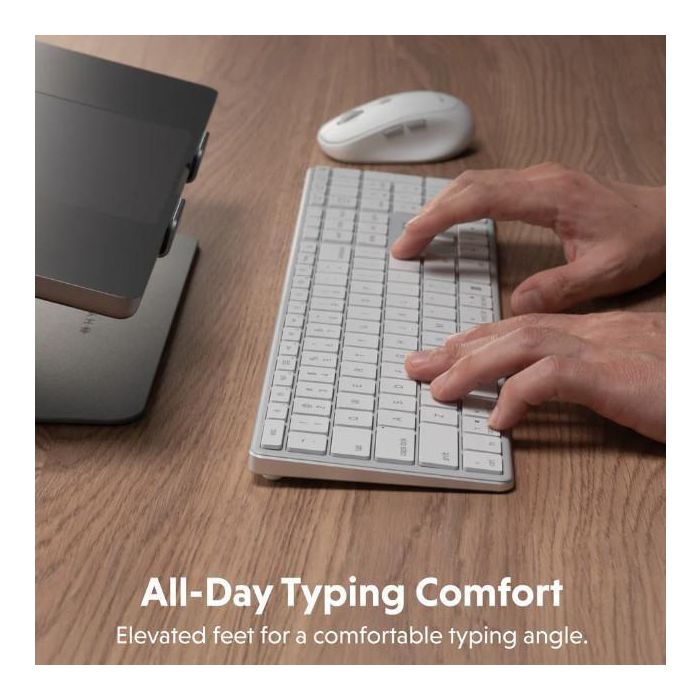 Hyper HyperSpace Next Teclado Inalámbrico Bluetooth Nordic con Retroiluminación y Carga USB-C