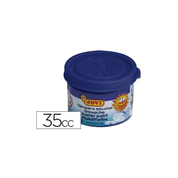 Témperas Jovi 50324 Azul oscuro Madera Papel Tela Cartulina 35 ml 5 Unidades