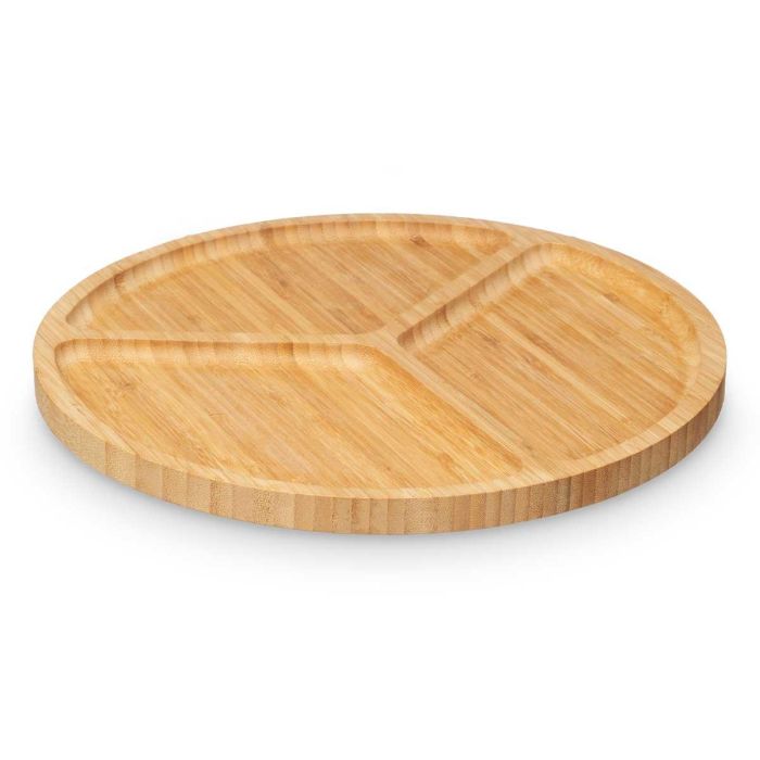 Bandeja 3 cavidades de bambú Kinvara 30x1.5x30 cm (12 Unidades) 1 Bandeja 3 cavidades de bambú Kinvara 30x1.5x30 cm (12 Unidades) 1