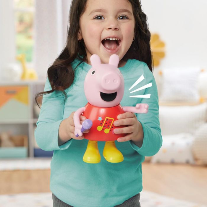 Hasbro Muñeca Peppa Pig Musical Interactiva, Habla y Canta, Más de 50 Sonidos, 20 cm, con Micrófono Doble Modo 4 Hasbro Muñeca Peppa Pig Musical Interactiva, Habla y Canta, Más de 50 Sonidos, 20 cm, con Micrófono Doble Modo 4