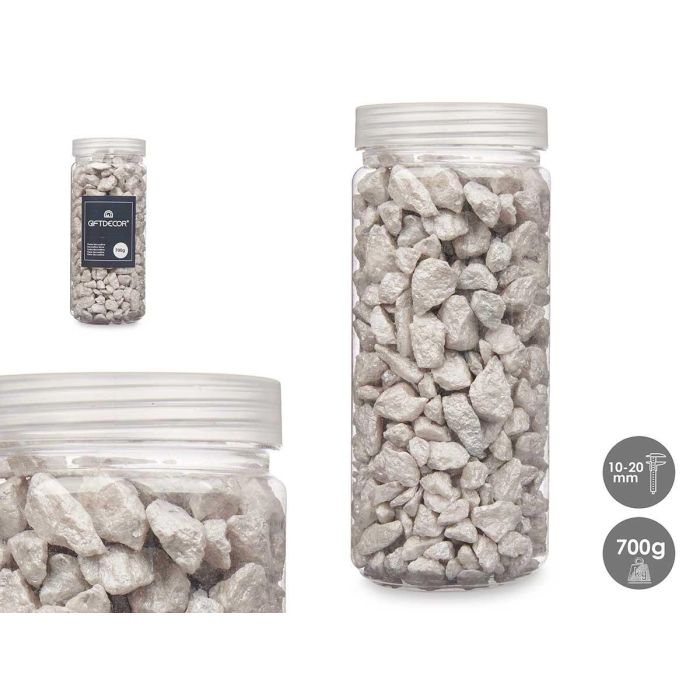 Bote Piedra Metalizada 10-20 mm, 700 g Gris - Giftdecor (12 Unidades) Bote Piedra Metalizada 10-20 mm, 700 g Gris - Giftdecor (12 Unidades)