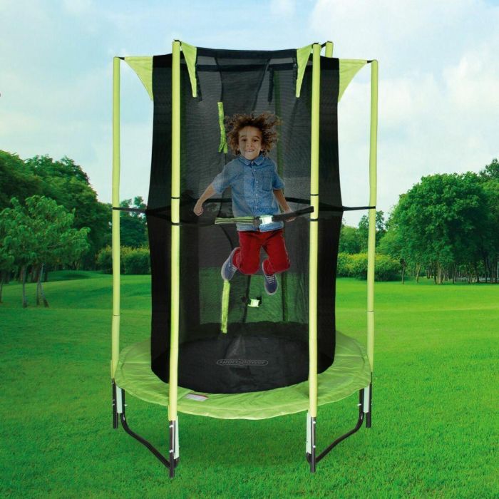 Trampolín con red 122x122x184 altura soporta 25 kg 2 Trampolín con red 122x122x184 altura soporta 25 kg 2
