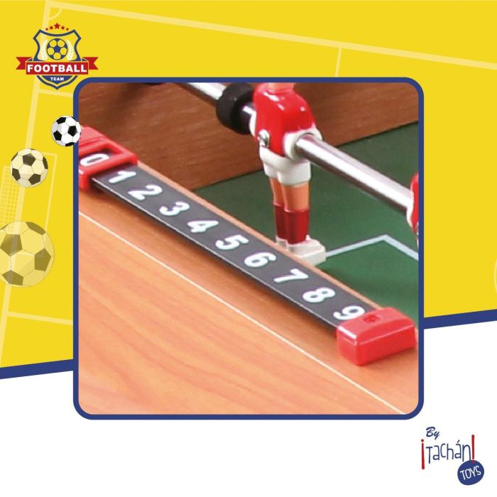 Tachan 20135 Futbolín de Madera con Patas 69x36.5x65 cm, incluye Marcador y 3 Bolas, Edad +14 años 3
