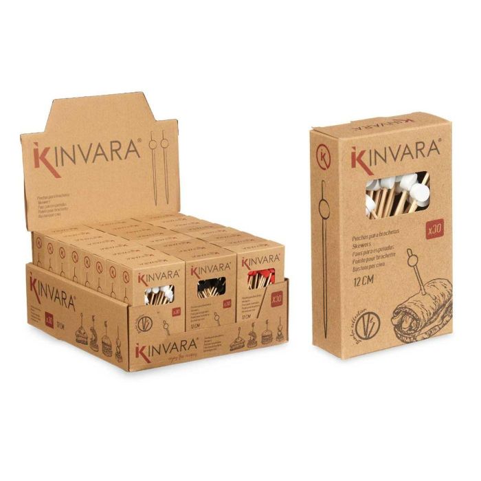 Set de Pinchos para Barbacoa Kinvara 36340 Bambú (24 Unidades) 2