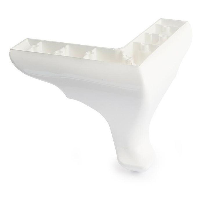 Q&Q Pata de Plástico Cuadrada Okaliptus para Muebles y Sofás - 180mm Ancho x 180mm Largo, Altura 140mm - Blanco