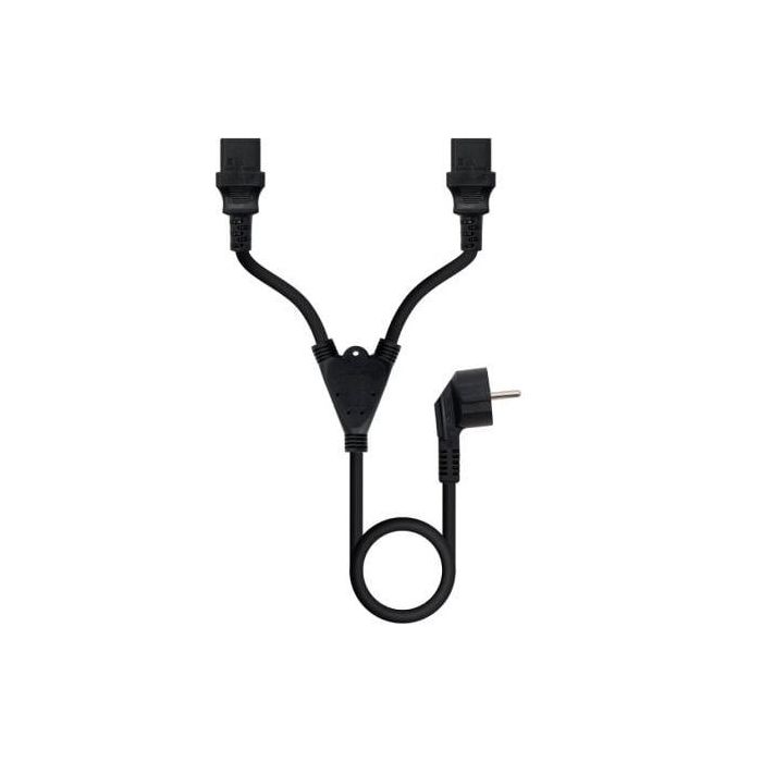 NANOCABLE Cable alimentacion CEE7/M - 2xC13/H, 3 m