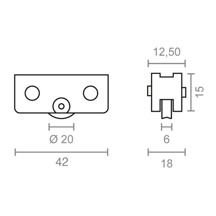 Edm Rodamiento cll/104 rd18 zincado contenido 2 unidades medida 42 x 15 mm diametro rueda 20 mm material acero 2 Edm Rodamiento cll/104 rd18 zincado contenido 2 unidades medida 42 x 15 mm diametro rueda 20 mm material acero 2
