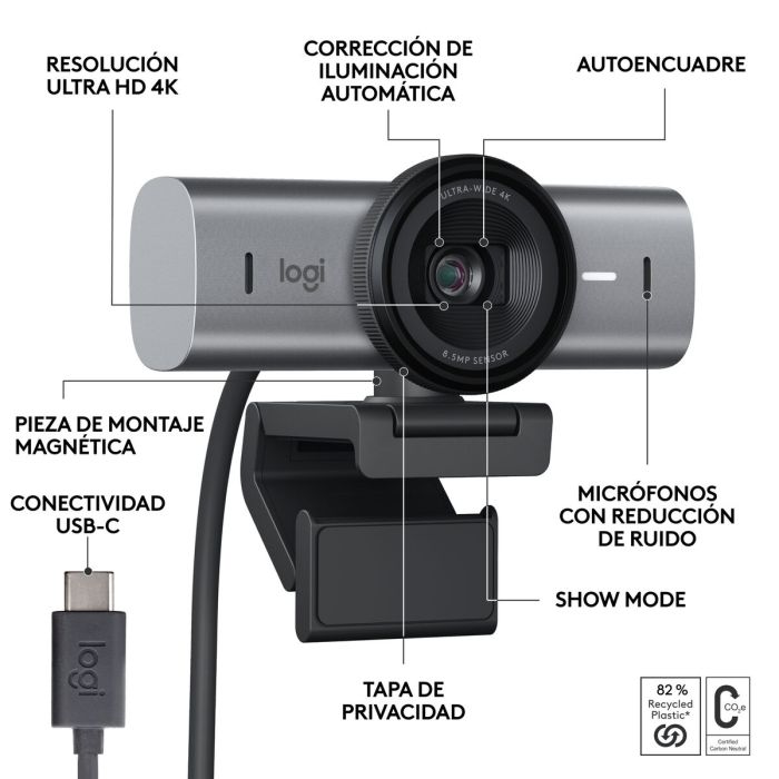 Webcam Logitech 4K Ultra HD 3