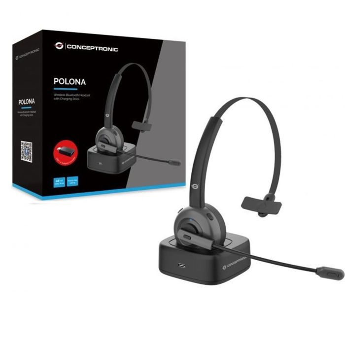Conceptronic Auriculares Bluetooth POLONA03 con Base de Carga, Cancelación de Ruido, Micrófono Flexible, 22h Batería 3 Conceptronic Auriculares Bluetooth POLONA03 con Base de Carga, Cancelación de Ruido, Micrófono Flexible, 22h Batería 3