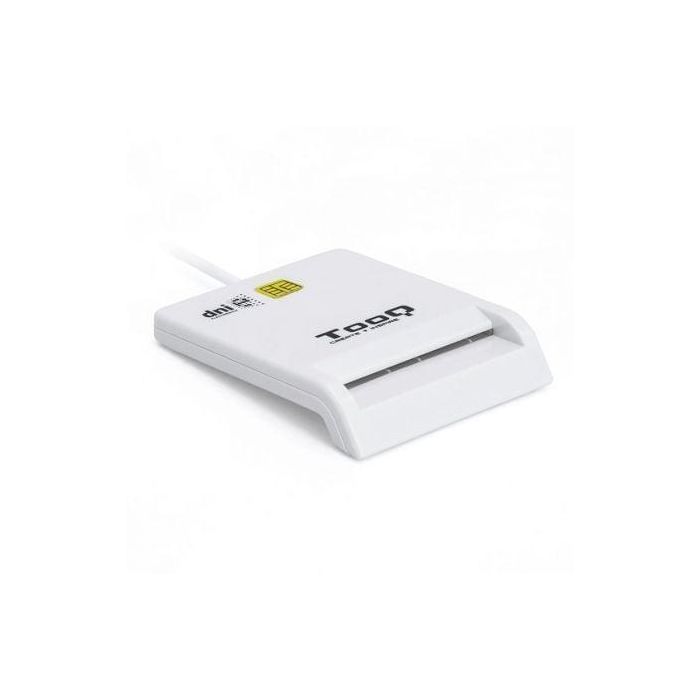 TooQ TQR-210W Lector DNIe y Tarjetas Inteligentes USB 2.0 compatible DNI 4.0 y Cartão Cidadão PC/Mac sin drivers Blanco