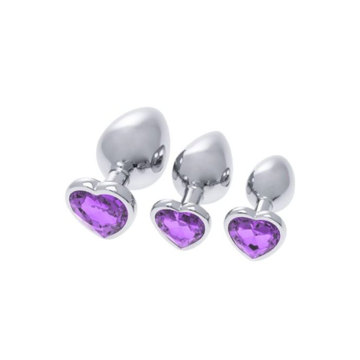 Plug Anal S Pleasures Plateado Lila 1 Plug Anal S Pleasures Plateado Lila 1