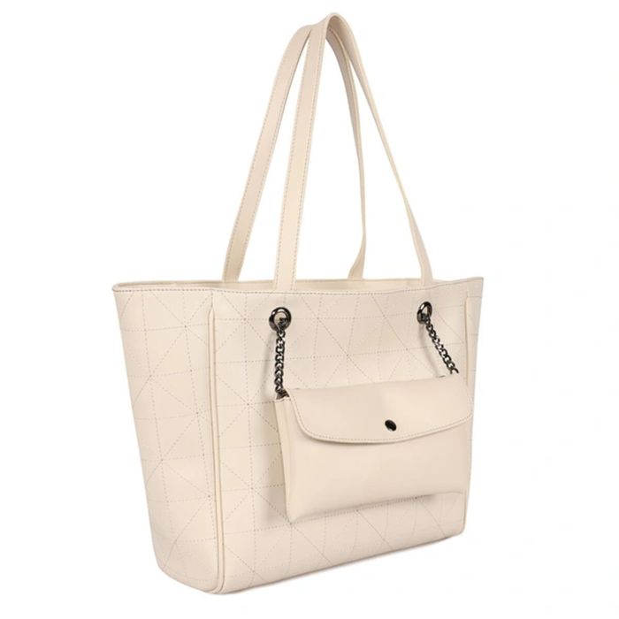 Bolso Mujer Laura Ashley RELIEF-QUILTED-CREAM Crema 30 x 30 x 10 cm