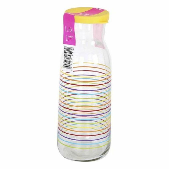 Botella de Cristal LAV Fonte Deco Multicolor (1,2 L)