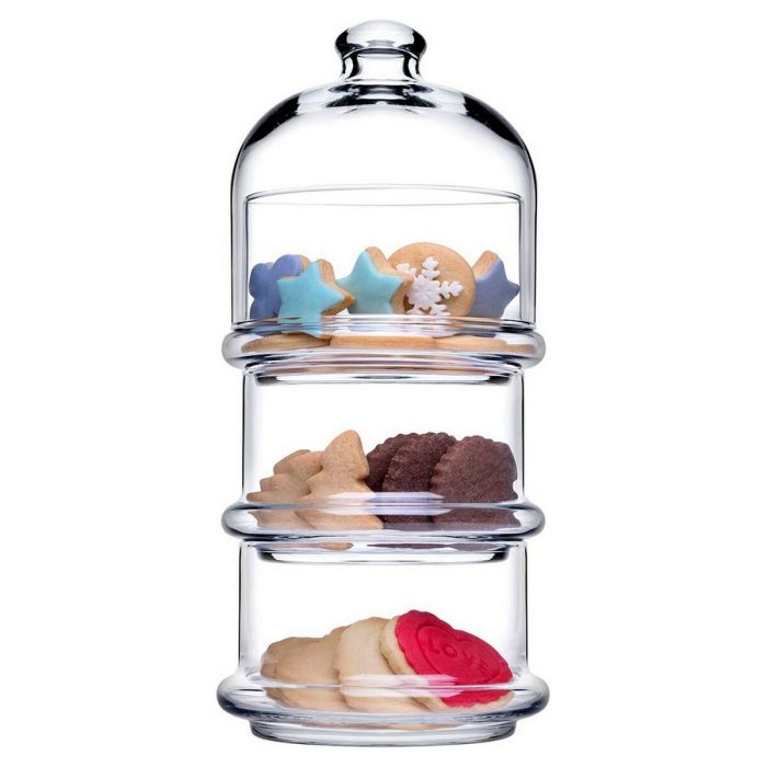 Tarro de Cristal Patisserie Apilable (10 x 25 x 10 cm) 3 Tarro de Cristal Patisserie Apilable (10 x 25 x 10 cm) 3